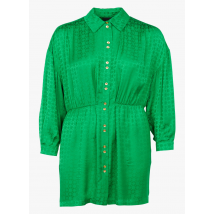 Pinko - Robe courte chemise col classique jacquard - Taille 40 - Vert