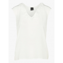 Pinko - Ärmelloses top mit v-ausschnitt und spitze - Größe 44 - Weiß
