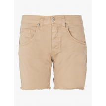 Please - Short droit effiloché en coton - Taille 2XS - Beige