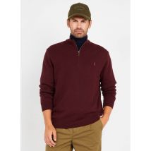 Polo Ralph Lauren - Regular-fit - merinowollen trui met opstaande kraag en borduursel - L Maat - Bruin