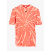 Reebok - T-shirt met ronde hals en tie-dye-print - katoenblend - S Maat - Geel