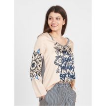 Sack S - met print - v-hals - straight-fit - van viscose - M Maat - Multikleurig