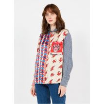 Sack S - Blouse met klassieke kraag en print - M Maat - Multikleurig