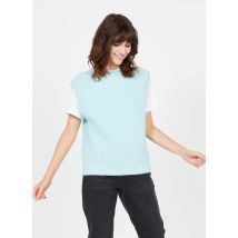 Samsoe Samsoe - Mouwloze trui van wolmix met ronde hals - XS Maat - Blauw