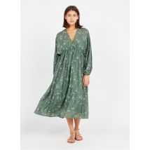Samsoe Samsoe - Halflange jurk met print en v-hals - M Maat - Groen