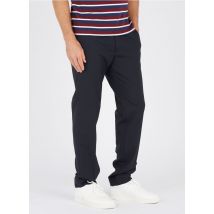 Sandro - Pantalon taille élastique en laine flanelle - Taille 44 - Bleu