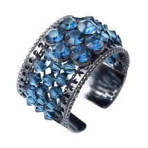 Satellite Paris - Anillo de cristal prestige - Talla única - Azul