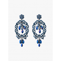 Satellite Paris - Boucles d'oreilles cristal - Taille Unique - Bleu