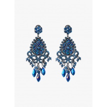 Satellite Paris - Boucles d'oreilles cristaux prestige - Taille Unique - Bleu