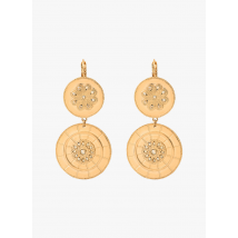 Satellite Paris - Boucles d'oreilles en métal doré à l'or fin - Taille Unique - Doré