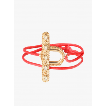 Satellite Paris - Armband aus natursteinen und vergoldetem metall - Einheitsgröße - Rot
