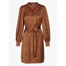 Scotch And Soda - Robe courte ceinturée imprimé animalier - Taille S - Marron
