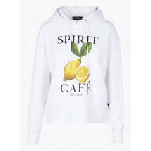 Scotch And Soda - Sweater met zeefdruk - katoenblend - XS Maat - Wit