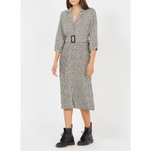 Selected - Lange jurk met print en ceintuur - 38 Maat - Wit