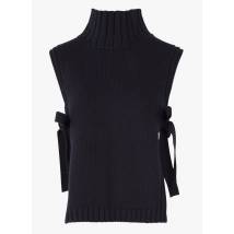 Soeur - Pull col montant sans manche en laine mélangée - Taille Unique - Bleu