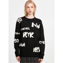 Sonia Rykiel - Wollen trui met ronde hals en print - XS Maat - Zwart