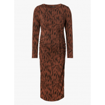 Supermom - Strakke zwangerschapsjurk - M Maat - Bruin