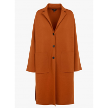 Theory - Lange vest van wolmix met reverskraag - M Maat - Oranje