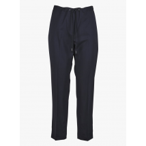 Theory - Rechte - scheerwollen broek met hoge taille - 4 Maat - Blauw