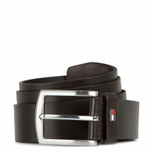 Tommy Hilfiger - Leather belt with buckle - 100 Size - Black