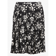 Twinset - Falda midi plisada con estampado floral - Talla S - Negro