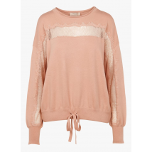Twinset - Pull col rond avec dentelle - Taille XS - Rose