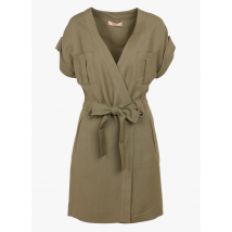 Twinset - Robe courte Col V - Taille 46 - Vert
