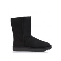 Ugg - Botines classis ii short de cuero - Talla 39 - Negro
