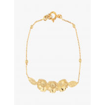 Victoire Studio - Bracelet en laiton doré à l'or fin - Een Maat - Goudkleurige