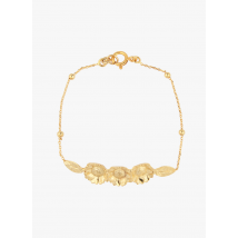 Victoire Studio - Bracelet en laiton doré à l'or fin - Een Maat - Goudkleurige