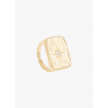 Virginie Berman - Ring van verguld messing - Een Maat - Goudkleurige