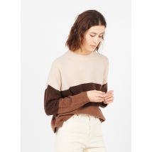 Whistles - Striped round-neck wool sweater - L Size - Brown