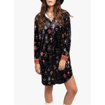 Wild - Kurzkleid mit ethno-motiv - Größe 2 - Schwarz