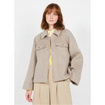 Yas - Kurzmantel aus wollmix mit klassischem kragen - Größe M - Beige