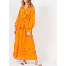 Yas - Langes kleid aus bio-baumwolle - Größe L - Orange