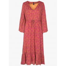 Yas - Robe midi Col V imprimée - Taille M - Rose