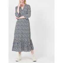 Yas - Robe midi portefeuille imprimée fleurs - Taille M - Bleu