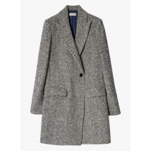Zadig&voltaire - Herringbone coat with tailored collar - 42 Size - Black