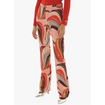 Tara Jarmon - Broek met wijd uitlopende pijpen en print - 42 Maat - Bruin