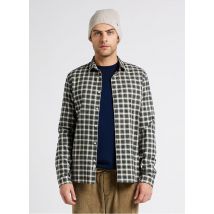 Ikks - Camisa recta de algodón de cuadros - Talla XL - Azul