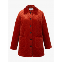 Frnch - Jasje van velours met klassieke kraag - S Maat - Oranje