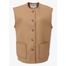 Frnch - Mouwloos jaje met ronde hals - M Maat - Beige