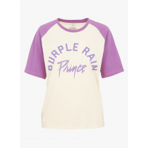 Mkt - Katoenen t-shirt met ronde hals en zeefdruk - XL Maat - Wit