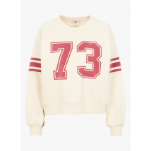 Mkt - Sudadera estampada de algodón con cuello redondo - Talla S - Blanco