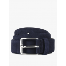 Au Printemps Paris - Ceinture à boucle en cuir - Taille 90 - Bleu