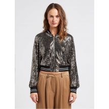 Twinset - Wijd jasje met lovertjes - XS Maat - Zwart