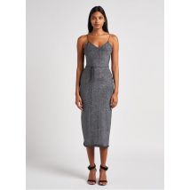 Karma Koma - Halflange jurk met v-hals - M Maat - Zilver