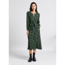 Nice Things - Halflange jurk met ronde hals en print - 38 Maat - Groen