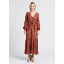Billabong - Lange - rechte jurk met v-hals en print - XS Maat - Bruin