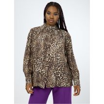 Mat Fashion - Chemise col mao imprimée - Taille 48 - Marron